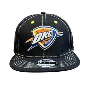 Oklahoma City‎ Thunder New Era 9FIFTY Snapback Hat Cap NBA Basketball Black
